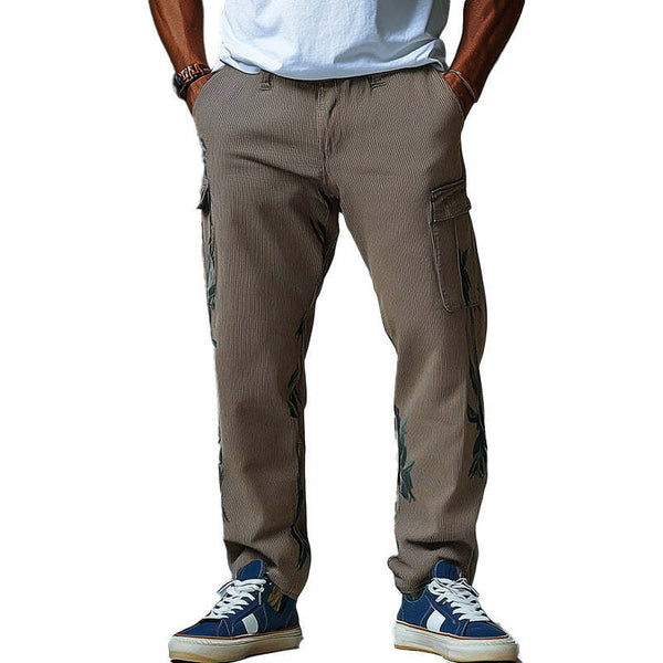 Pantalones casuales con estampado retro de moda de primavera para hombre