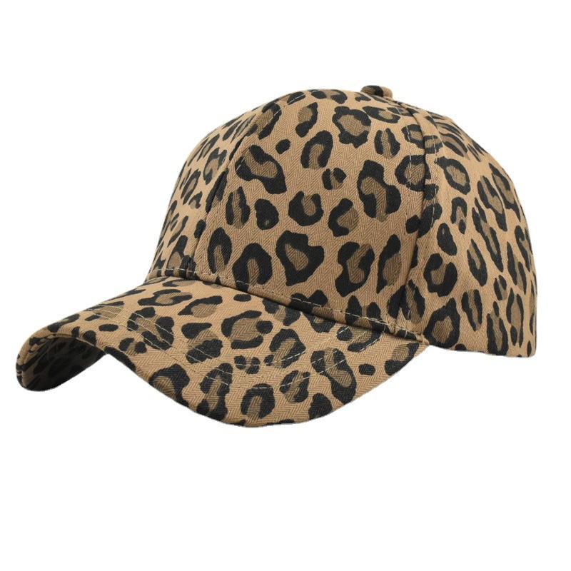 Gorra retro informal con estampado de leopardo para hombre