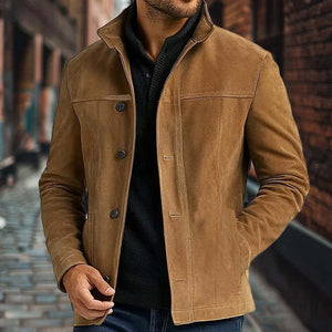Men's Vintage Suede Single Breasted Jacket