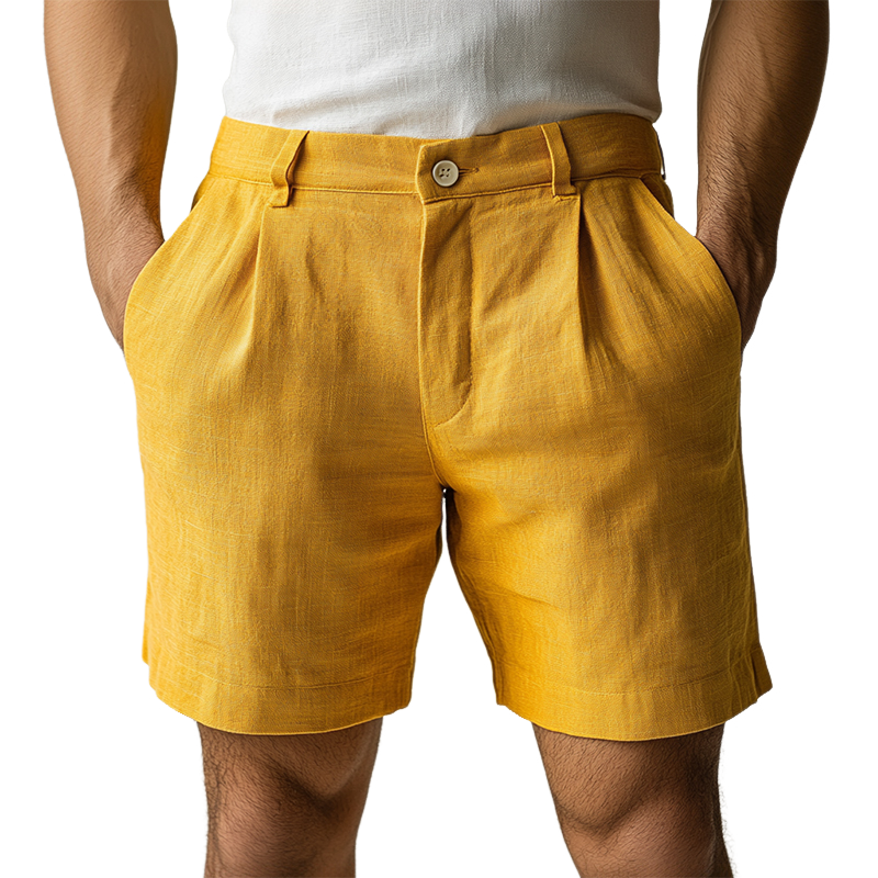 Men's Retro Casual Linen Shorts