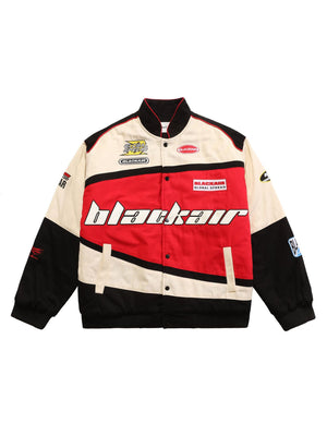 Chaqueta de carreras acolchada de estilo retro 