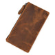 Cartera larga vintage de piel de Caballo Loco con cremallera de gran capacidad para hombre 