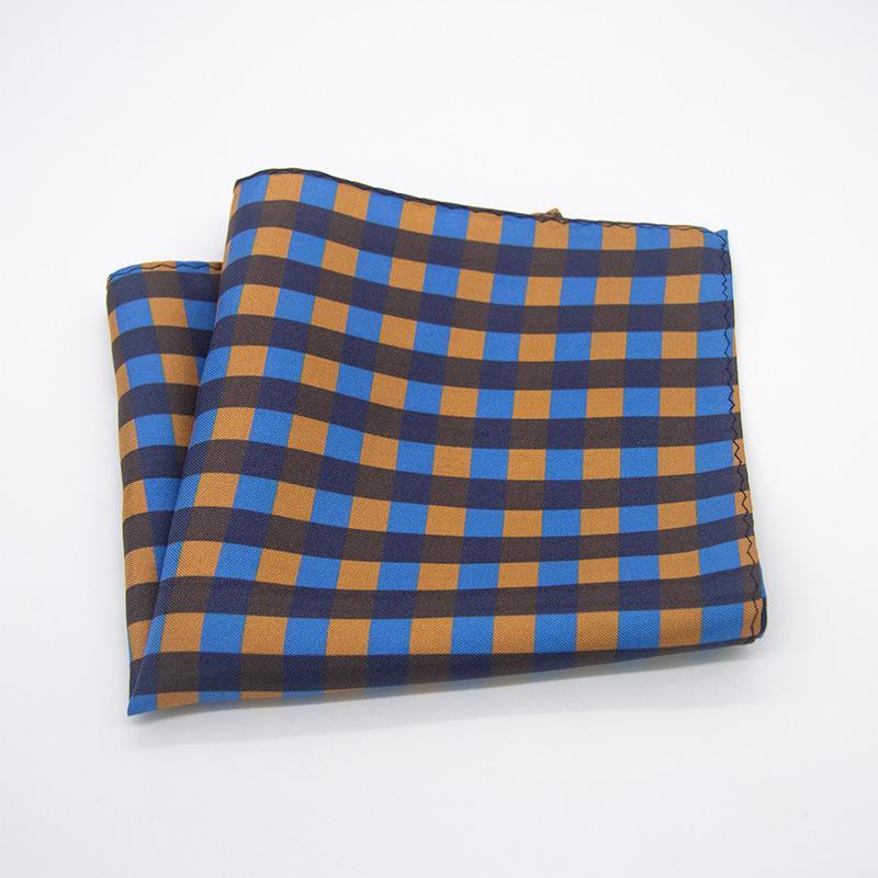 Men's Classic Vintage British Style Pattern Silk Blazer Pocket Scarf