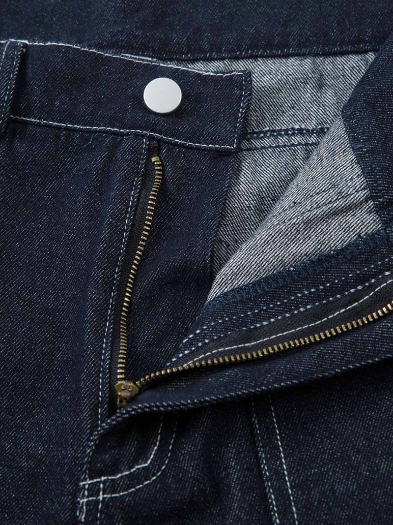 Washed Multi Pocket Baggy Cargo Jeans