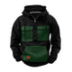 Herren-Hoodie mit Colorblock-Tasche und halbem Reißverschluss
