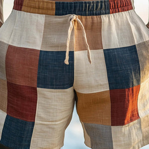 Morandi-Shorts mit Farbblock-Print für Herren
