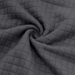 Camiseta de manga larga con cuello alto cuadrado pequeño y media cremallera para hombre