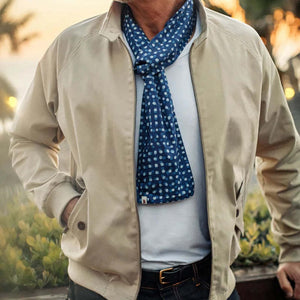 Men's Vintage Khaki Stand Collar Zip-Up Jacket