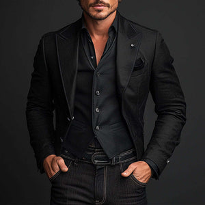 Men's Solid Color Casual Business Blazer