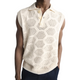 Men's Fashion Casual Exquisite Hollow Polo Neck Knitted Tank Top MTA0995D1K