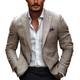 Blazer casual de algodón y lino para hombre 