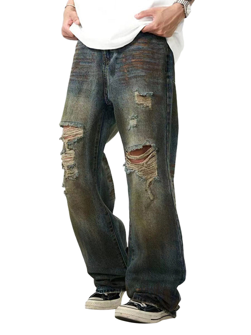 Ripped Flared Bootcut Jeans