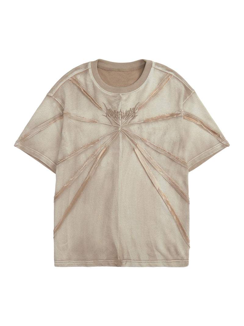 Heavyweight Split-Embroidered Washed T-Shirt