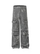 High Street Hip-hop Distressed Washed Work Jeans