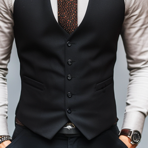 Men's Retro Solid Color Single Breasted Business Vest
