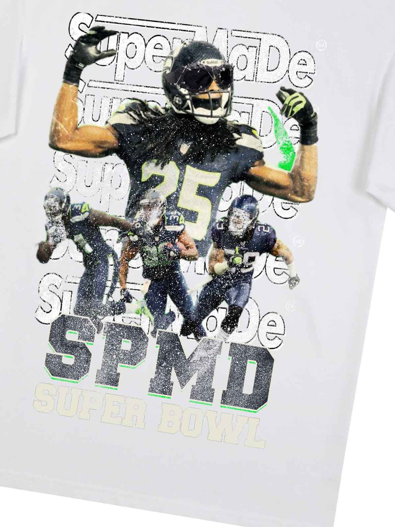 Super Bowl Football Print T-shirt