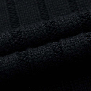 Cárdigan informal de punto ajustado con cremallera y cuello alto para hombre