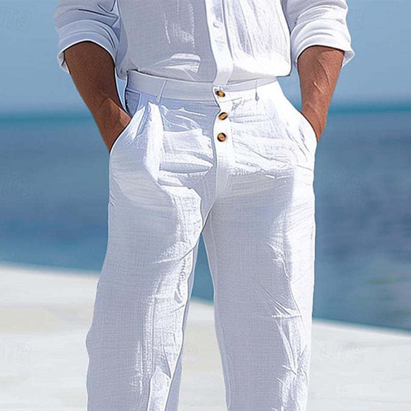 Men's Casual Cotton Solid Color Pants
