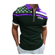 MEN'S POLO SHIRT SHORT SLEEVED ZIPPERED T-SHIRT