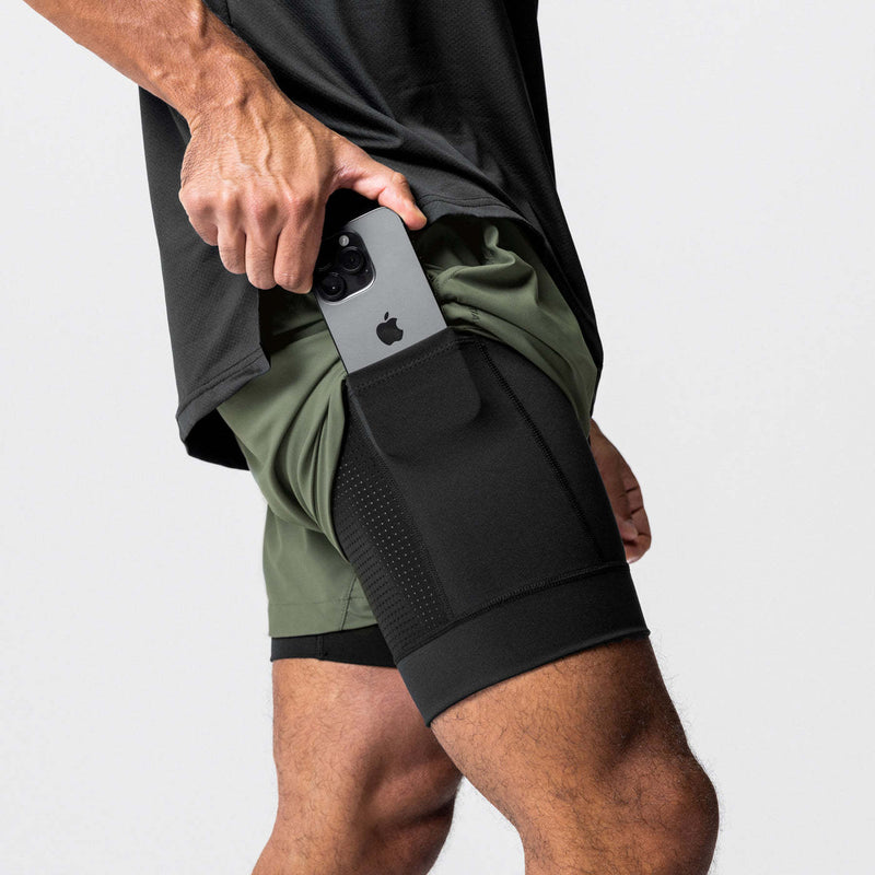 ESSENTIAL COLORFUL POCKET 2 IN 1 5'' INSEAM RUNNING SHORTS