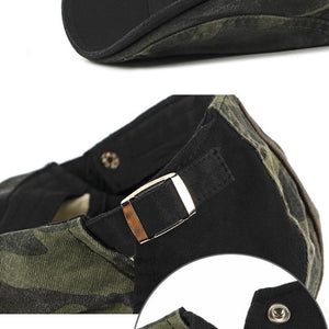 Klassische, stilvolle Baskenmütze mit Camouflage-Muster für Herren
