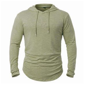 Sudadera con capucha de mezcla de algodón para hombre para actividades al aire libre