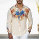 Men's Summer Brightly Printed Casual Skin-Friendly Shirt
