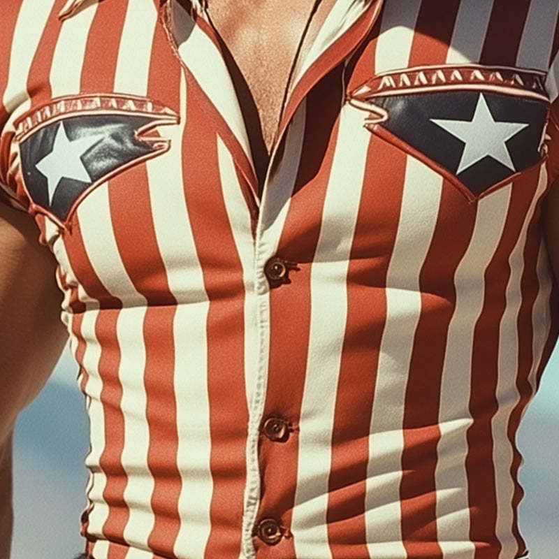 Men's Vintage Patch Raw Edge Tank Top