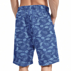 Men's Paisley Print Elastic Shorts