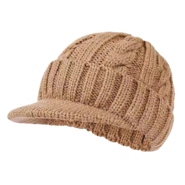 Gorro de punto de ala corta retorcida retro para hombre 