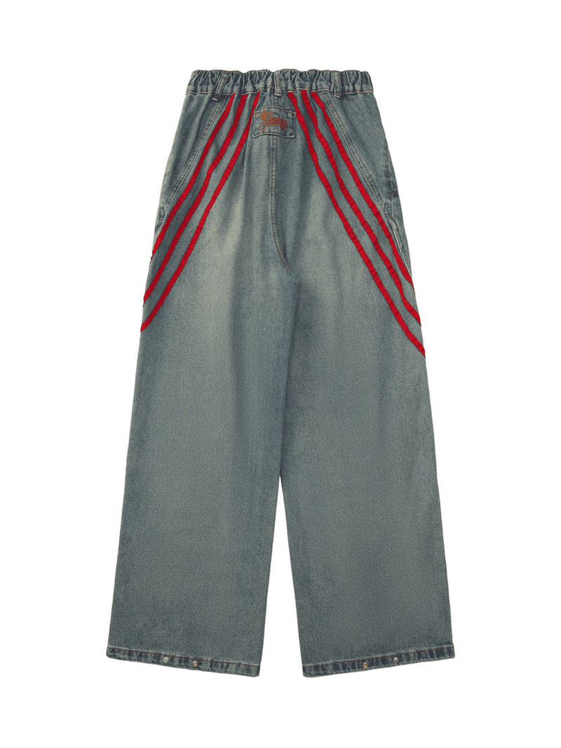 American Retro Contrast Washed Jeans