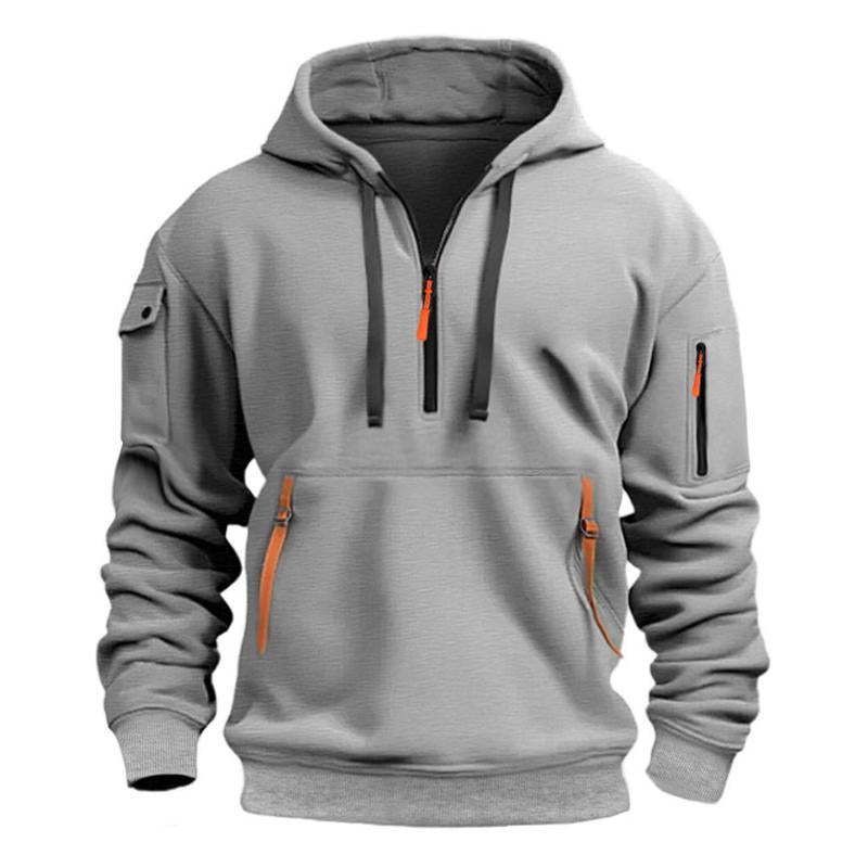 Men's Casual Sports Multi-Zip Hoodie
