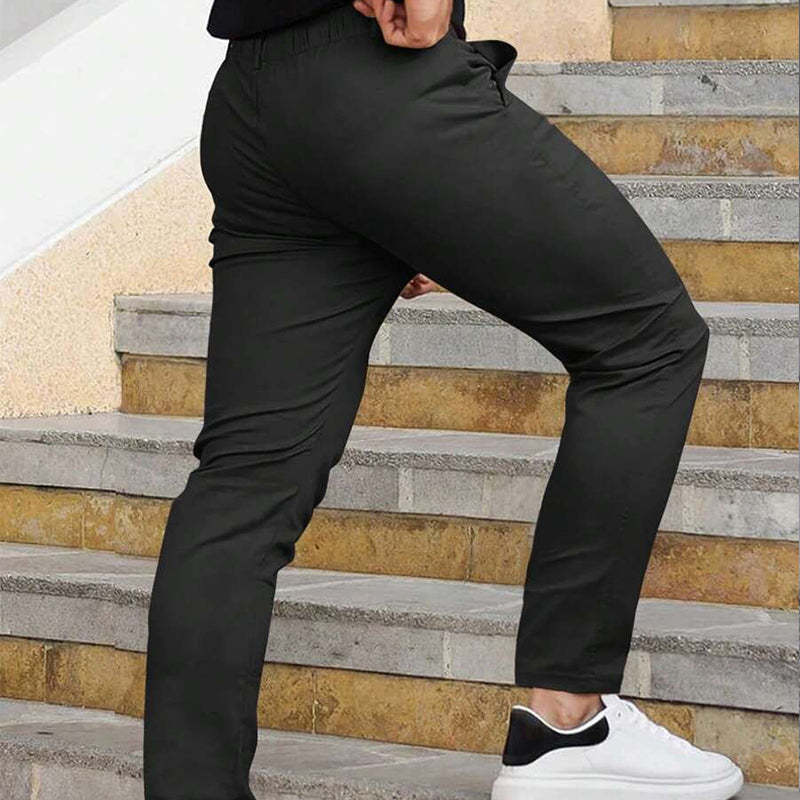 Pantalones de traje casuales de color liso para hombre 