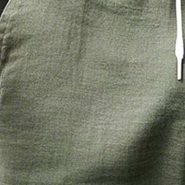 Men's Light Army Green Solid Color Breathable Casual Shorts
