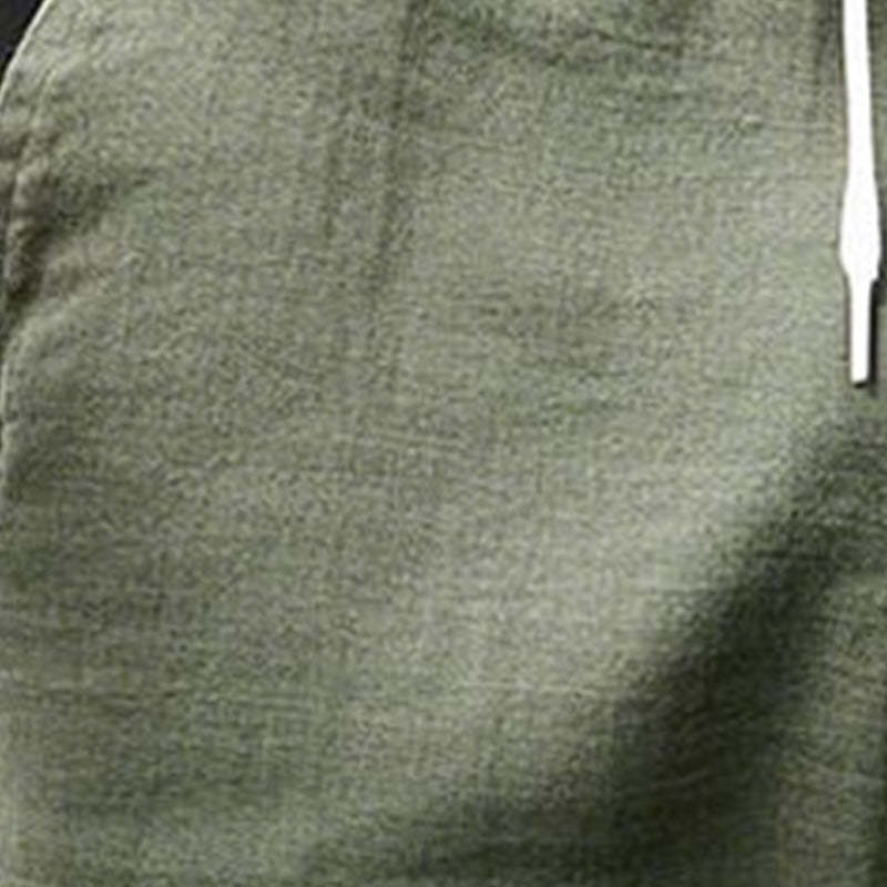 Men's Light Army Green Solid Color Breathable Casual Shorts