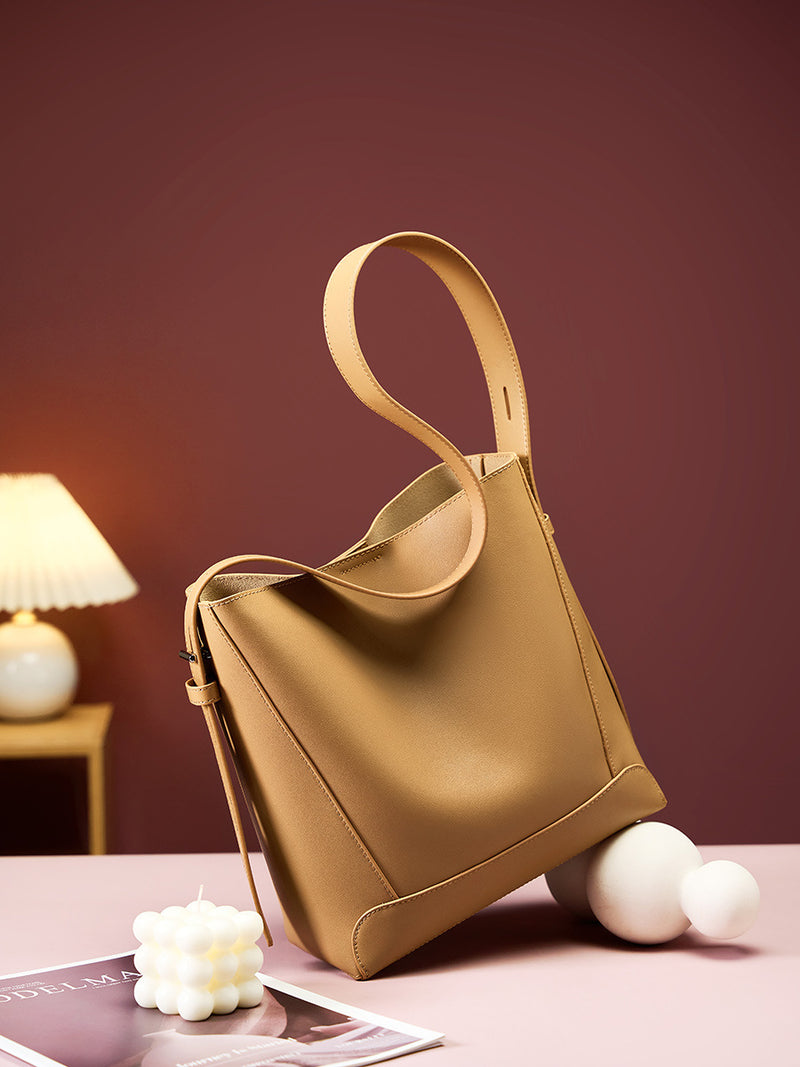 NEW WOMEN'S BAG CROSSBODY BAG VERSATILE LEATHER ONE SHOULDER LARGE CAPACITY COMMUTING BUCKET BAG