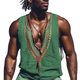Camisetas sin mangas casuales vintage bordadas para hombre 