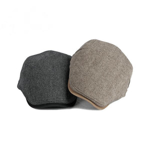 Boina retro informal con cuadros escoceses para hombre