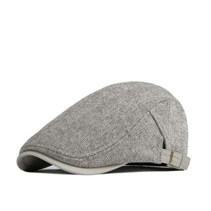 Boina retro informal con cuadros escoceses para hombre