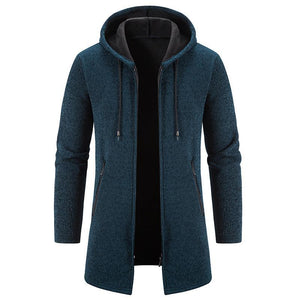 Cárdigan de punto de chenilla polar de color liso para hombre