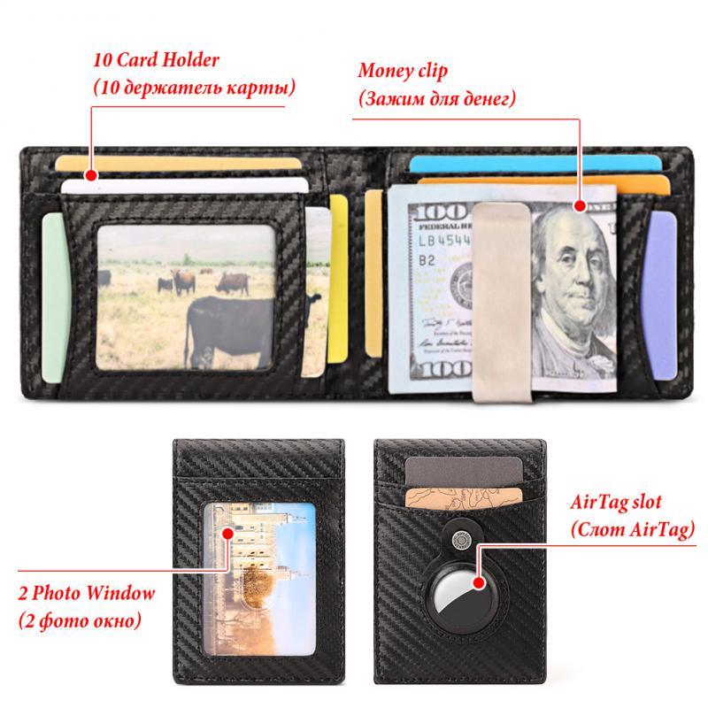 Men's Practical Air Tag Leather Wallet