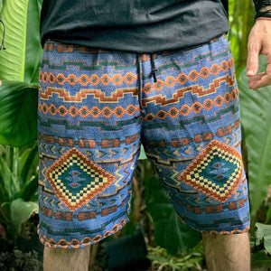 Men's Retro Casual Ethnic Style Geometric Print Drawstring Shorts