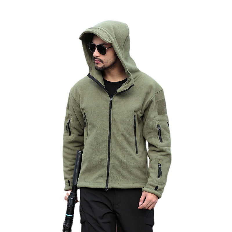 OUTDOOR WARM FLEECE JACKET, HOODED JACKET, HOODIE