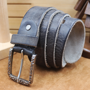 Men's Vintage Distressed Top Layer Pure Cowhide Leather Belt