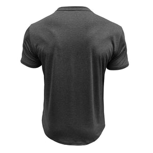 Camiseta informal de manga corta con cuello redondo y estampado para hombre