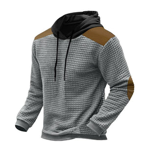 Men's Jacquard Colorblock Long Sleeve Hoodie
