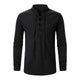 Men's Cotton And Linen Lace-up Casual Long-sleeved Shirt