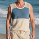 Camiseta deportiva informal de tejido sencillo de primavera para hombre