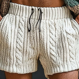 Pantalones cortos deportivos casuales de tejido liso de primavera para hombre