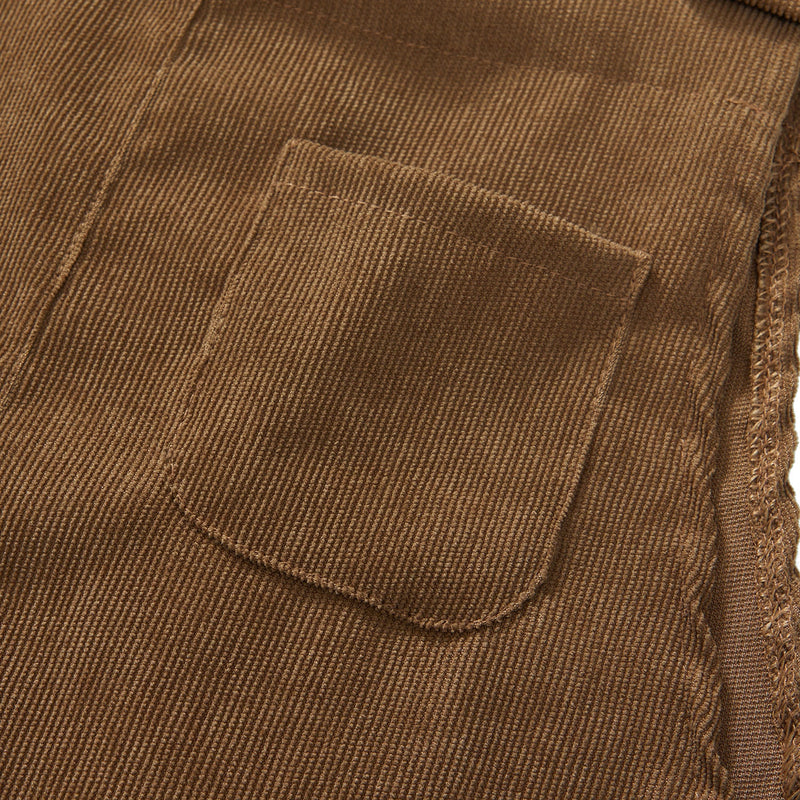 Corduroy Bib Cargo Overalls- Men's